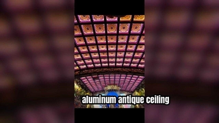 aluminiowy, zabytkowy sufit budynku