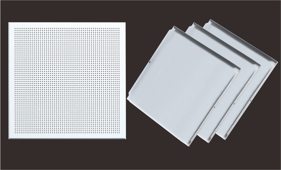 0,4-1,2 mm Metalowe płytki sufitowe Klip w biurowych płytkach sufitowych 600x600