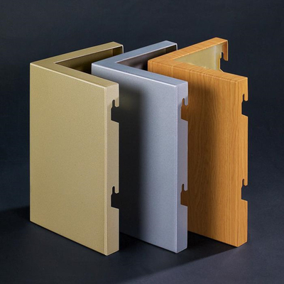 centrum handlowe Aluminiowy metalowy sufit Maksymalna długość panelu 5000 mm Solidny panel okładzinowy lub elewacja