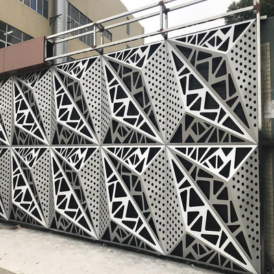 Aluminiowa fasada 3D Laserowo wycinane metalowe panele ścienne Dostosowany wzór