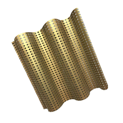 Fala sinusoidalna 600x630x2,0 mm Aluminiowy panel falisty o średnicy 10 mm perforacji