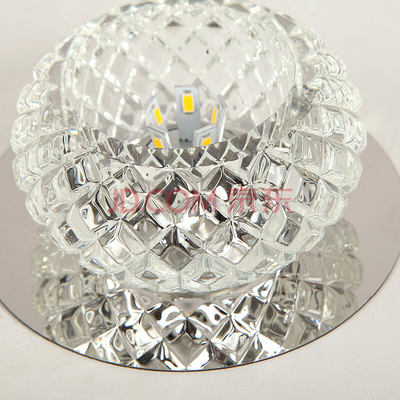 Oświetlenie sufitowe LED o średnicy 100 mm Lumen 9 W Tłoczony aluminiowy kryształowy abażur