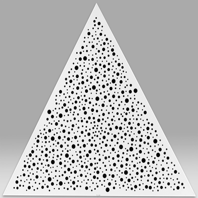 1000x1000x1000mm Trójkątny klips w suficie do stacji metra