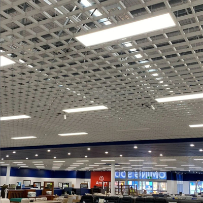 600x1200mm Aluminiowy sufit typu T z otwartymi komórkami i strukturą T15